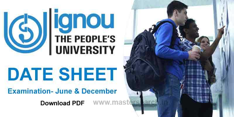 Ignou date sheet download