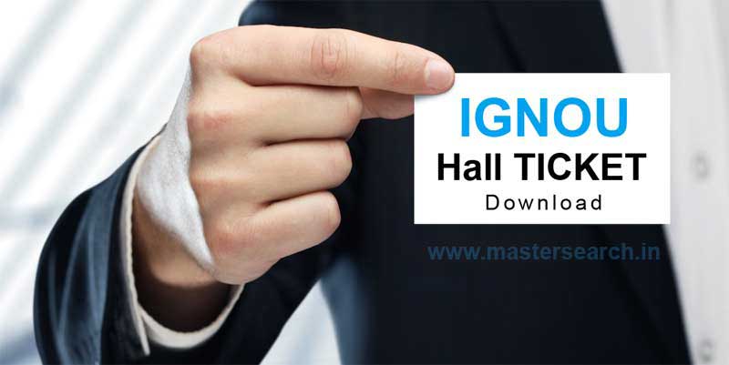 Download Ignou Hall Ticket Online