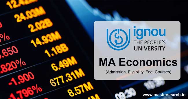 Ignou MA Economics admission