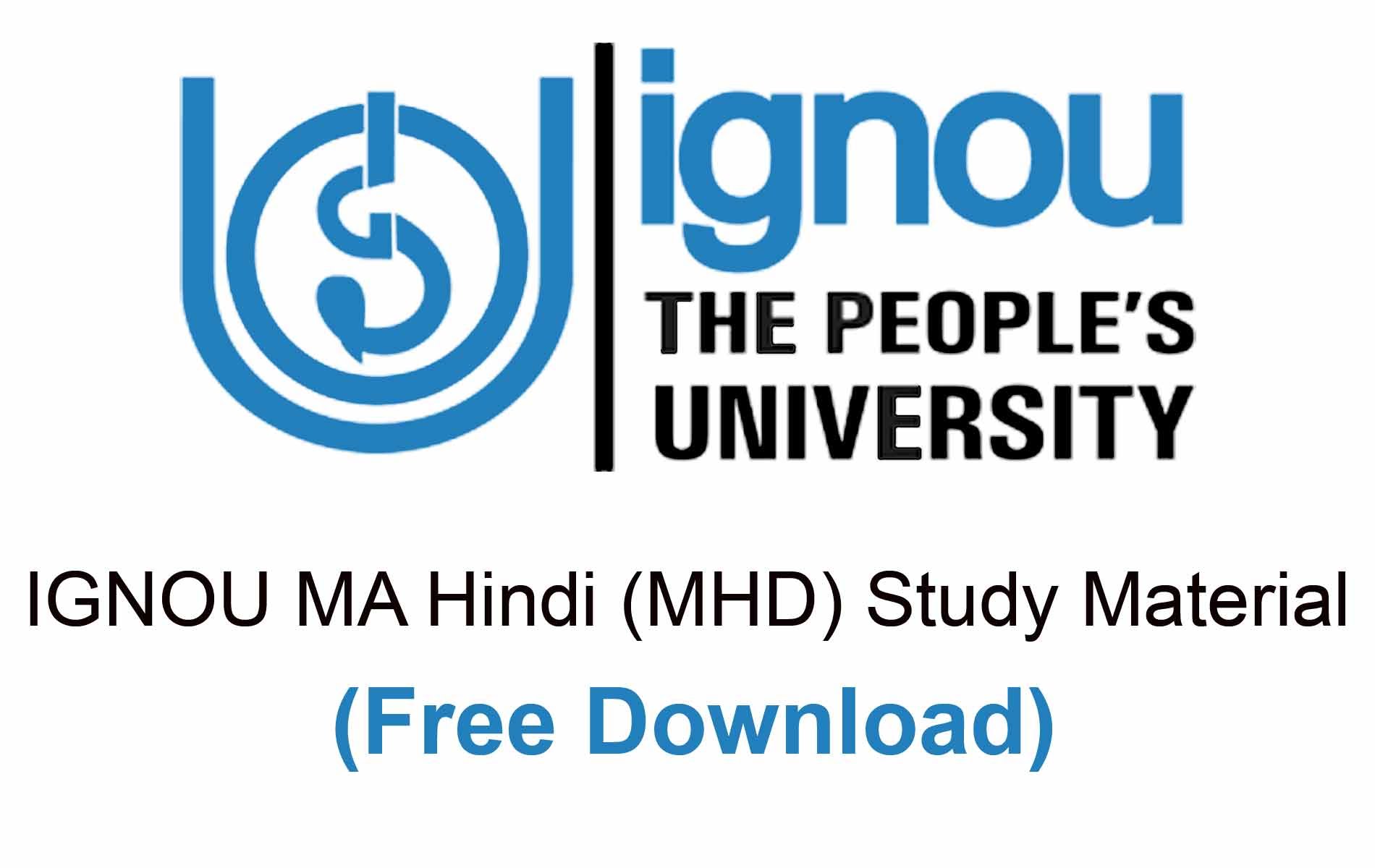 IGNOU MA Hindi Study Material