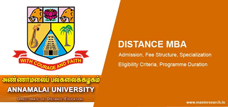 Annamalai University Distance MBA Admission