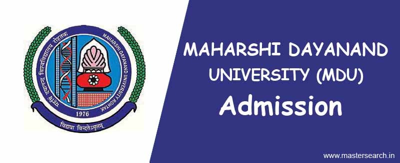 MDU Rohtak Online Admission