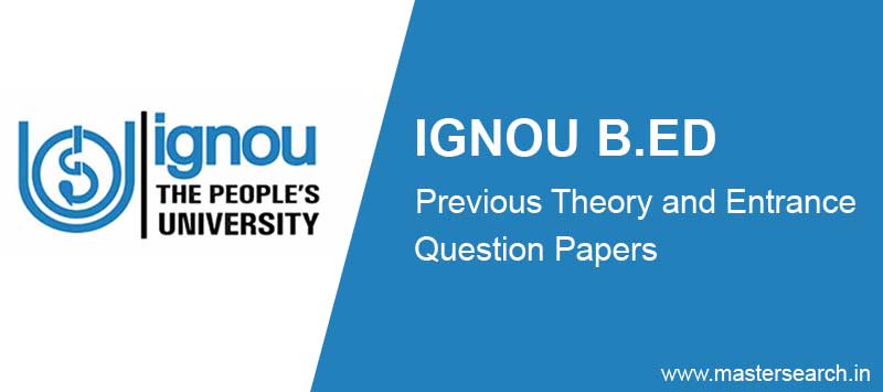 Ignou B.Ed Previous papers