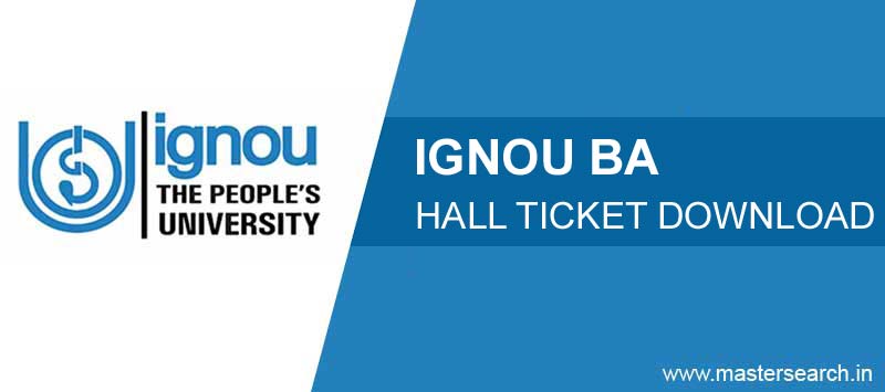 download ignou ba hall ticket admit card