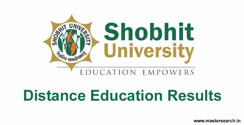 shobhit university distance educatin result