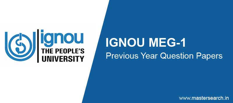 Download Ignou MEG 1 Question Paper Online