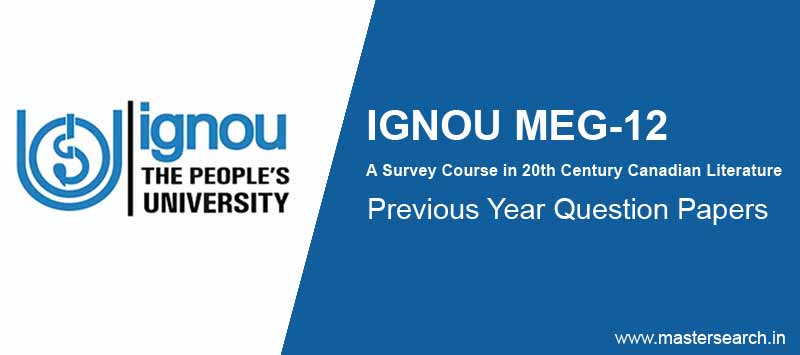 Download Ignou MEG 12 Question Paper Online