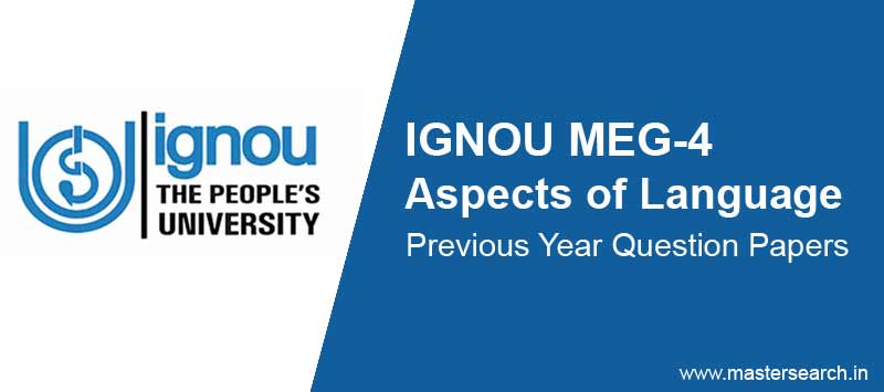 Download Ignou MEG 4 Question Paper Online