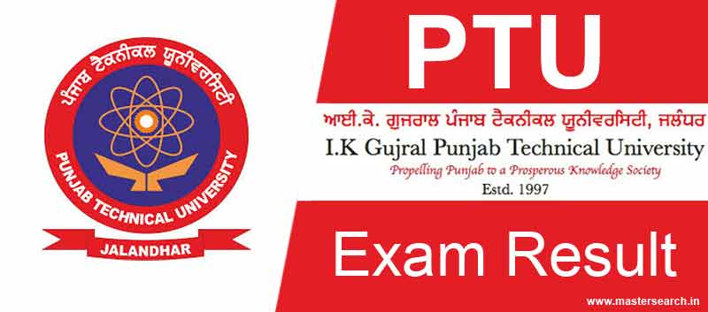 PTU Result online, www.ptu.ac.in result