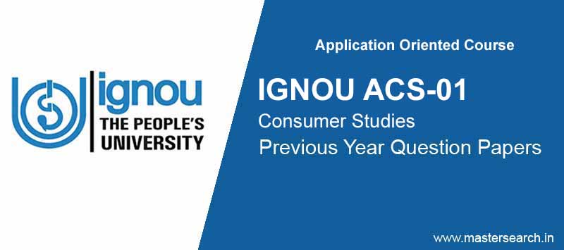 Download Ignou ACS-01 Question Papers