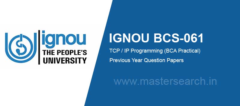 Ignou BCS-061 Question Paper