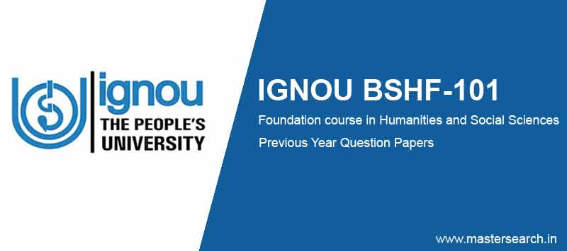 Ignou BSHF 101 Question Papers solved