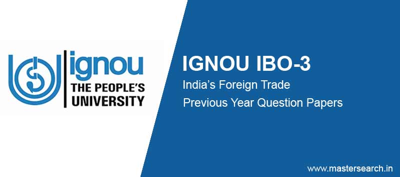 Ignou IBO 3 Question Papers free download