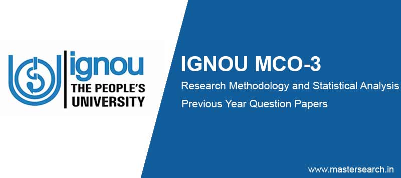 Ignou MCO 3 Question Papers free Download