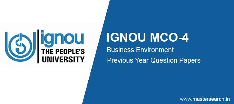 Ignou MCO 4 Question Papers free download