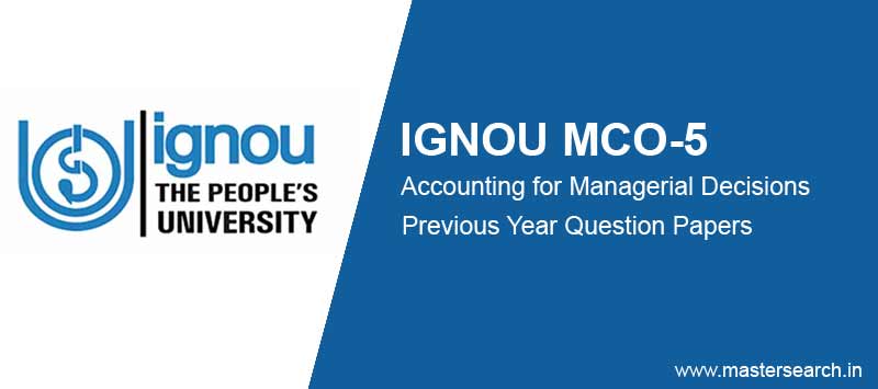 Ignou MCO 5 Question Papers free download