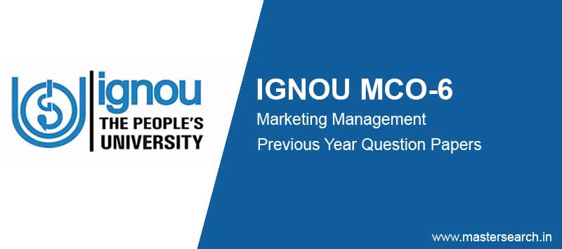 Ignou MCO 6 Question Papers free download