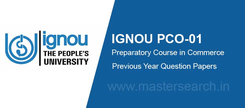 Ignou PCO-01 question paper free download