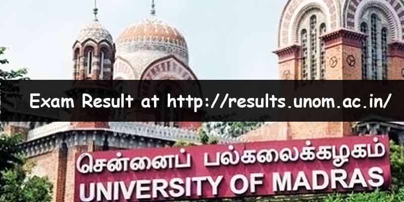 Madras University Result