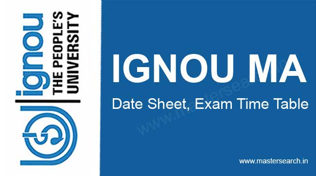 Ignou MA Date Sheet