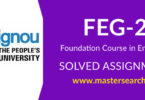 IGNOU FEG 2 Solved Assignment