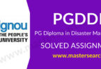 IGNOU PGDDM Solved Assignment 2019-20