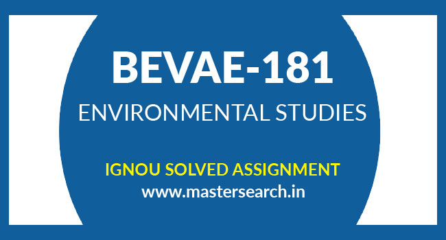 IGNOU BEVAE 181 Solved Assignment