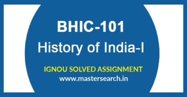 IGNOU BHIC 101 Solved Assignment