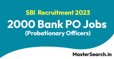 SBI Bank PO Recruitment 2023 Notification fo 2000 posts