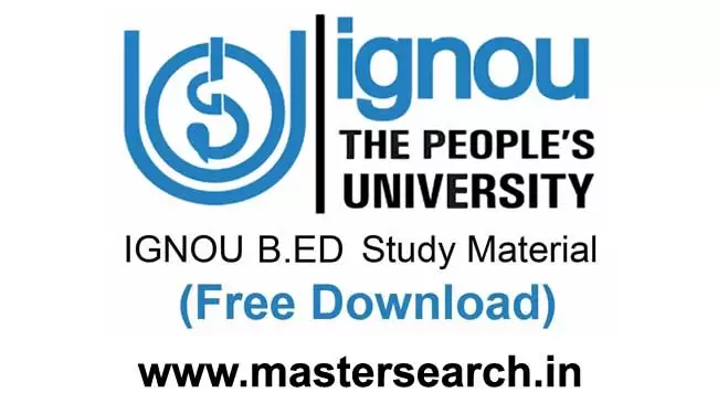 Ignou B.Ed study material free of cost