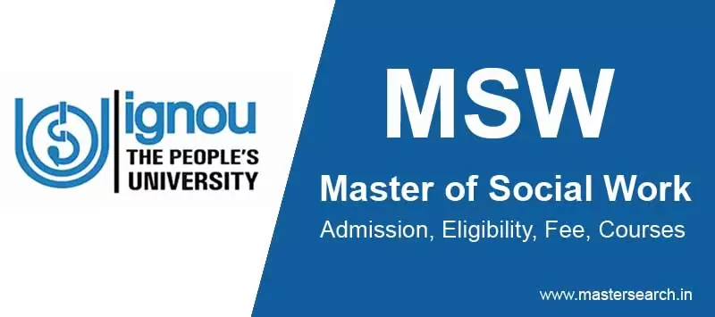 Ignou MSW Admission Online