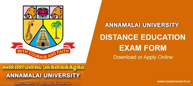 Annamali University Exam Form, Annamali University Online Exam Form