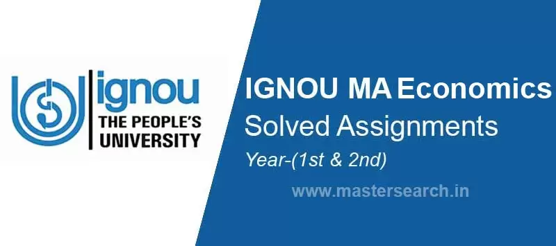 Ignou MA Economics Solved Assignments download